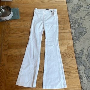 White Zara flare pants